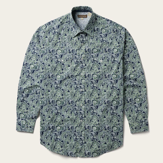 Stetson Greenspring Paisley Print Western Shirt - Stetson - Flyclothing LLC