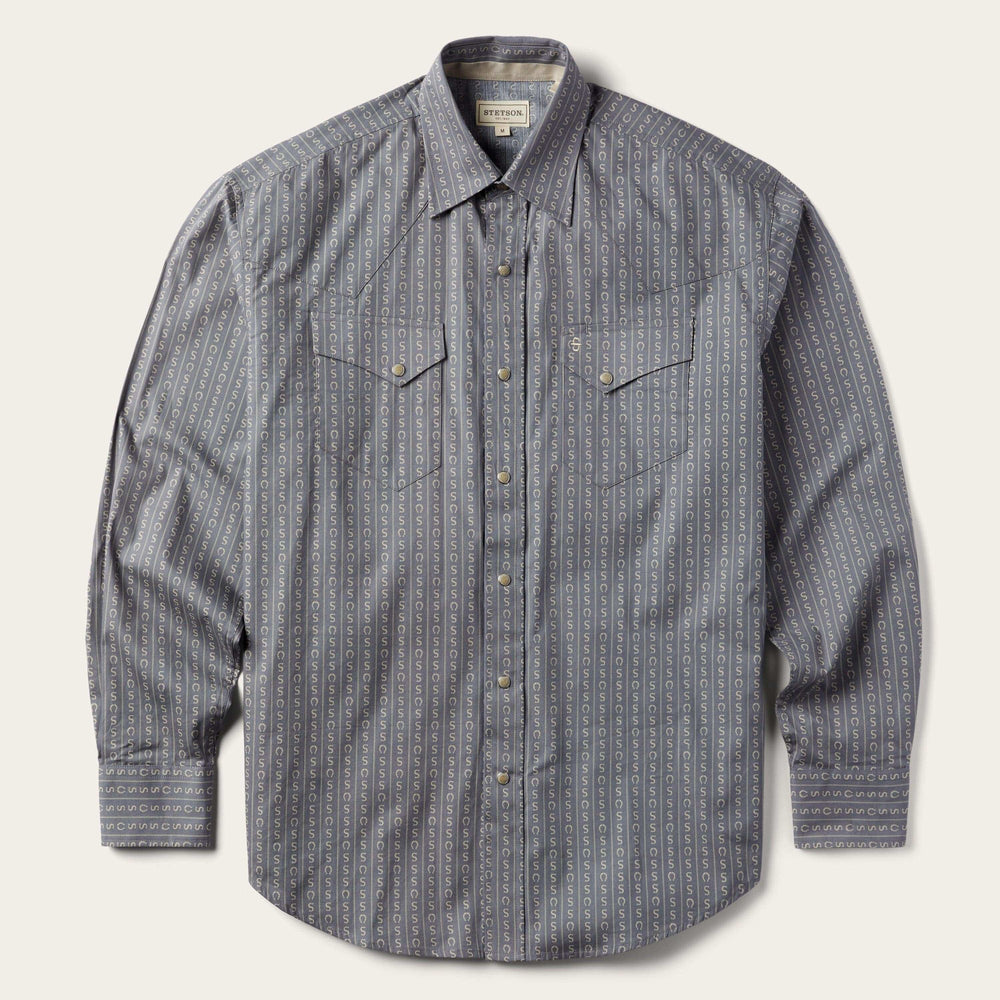 Stetson Horseshoe Stripe Print Shirt - Stetson - Flyclothing LLC
