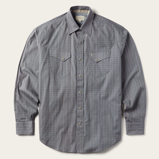 Stetson Horseshoe Stripe Print Shirt - Stetson - Flyclothing LLC