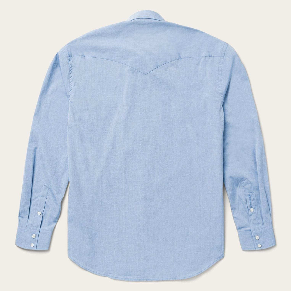 Stetson Blue End On End Solid Shirt - Stetson - Flyclothing LLC