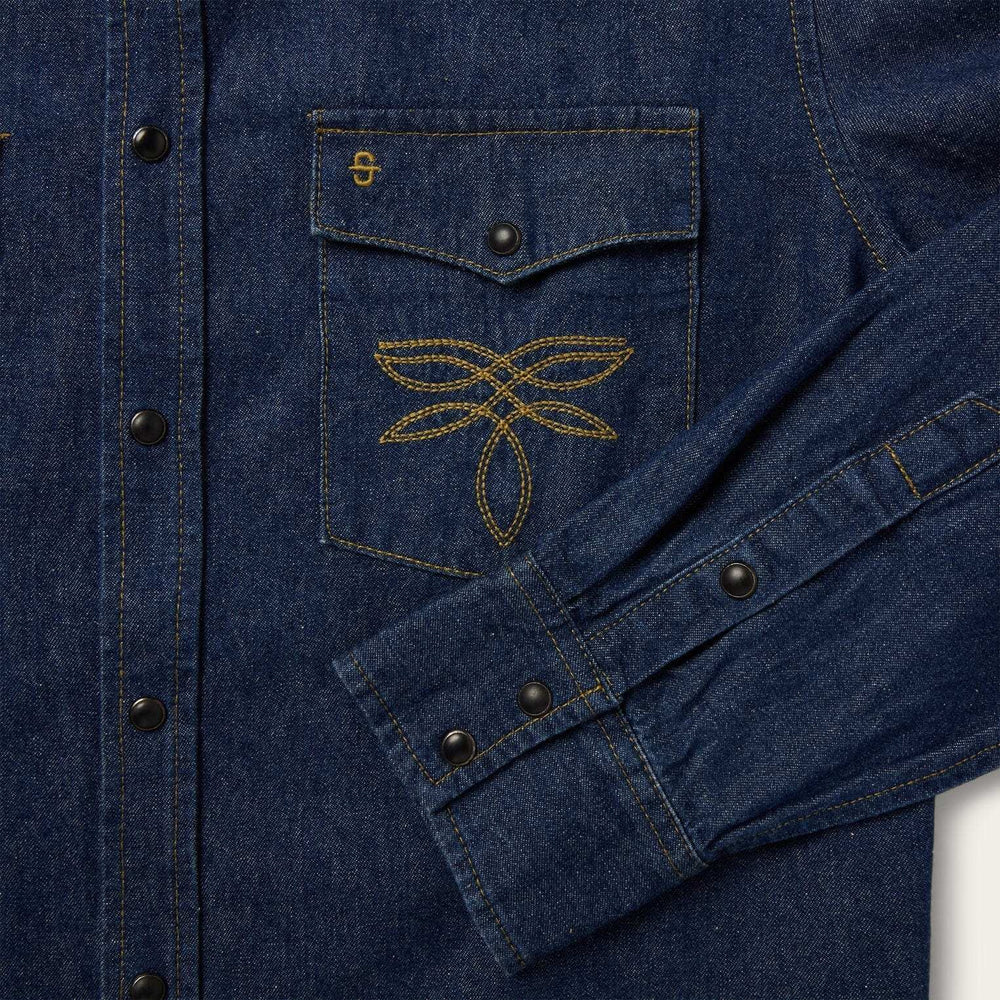 Stetson Boot Stitch Raw Denim Shirt - Stetson - Flyclothing LLC