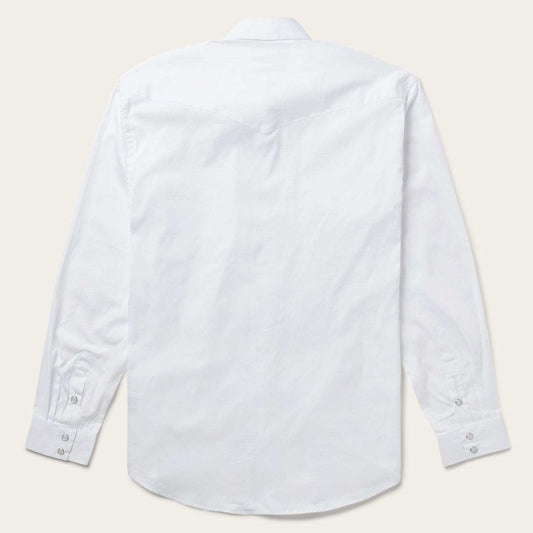 Stetson White Pinpoint Oxford Western Shirt - Stetson - Flyclothing LLC