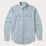 Stetson Light Blue Denim Western Shirt - Stetson - Flyclothing LLC