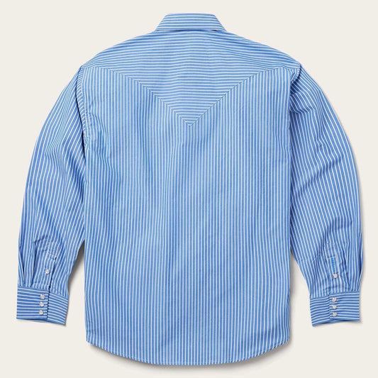 Stetson Blue Western Stripe Shirt - Stetson - Flyclothing LLC