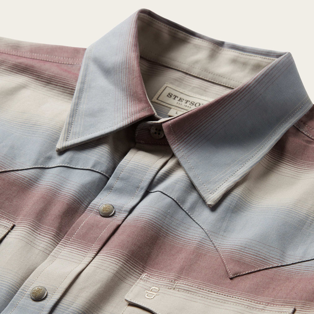 Stetson Ombre Stripe Twill Shirt - Stetson - Flyclothing LLC