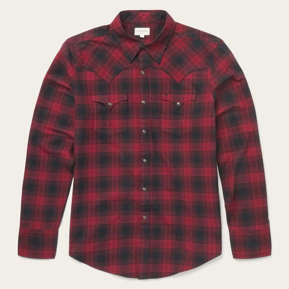 Stetson Brushed Twill Plaid Shirt - Stetson - Flyclothing LLC