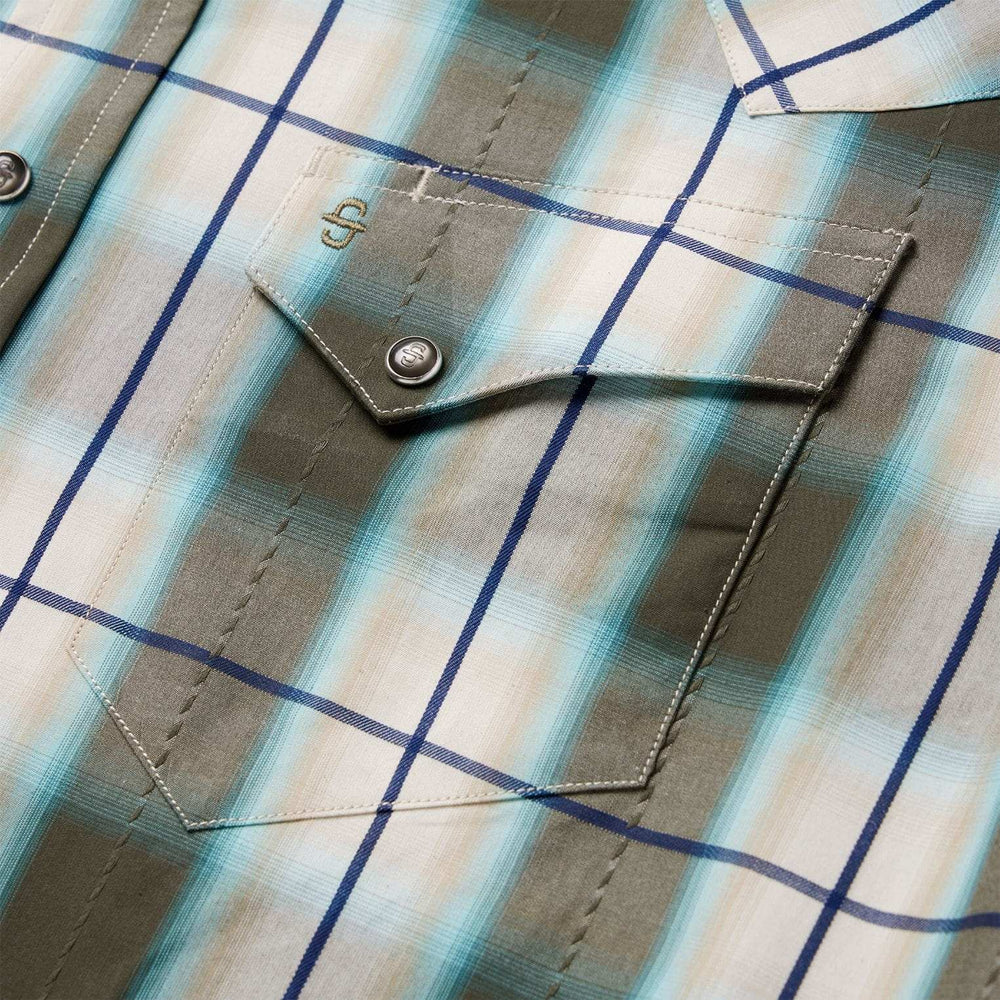 Stetson Olive Ombre Plaid Western Shirt - Stetson - Flyclothing LLC
