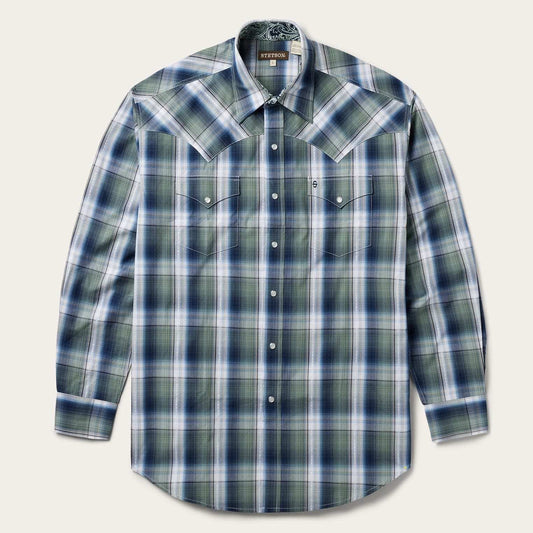 Stetson Lucky Diamond Plaid Western Shirt - Stetson - Flyclothing LLC