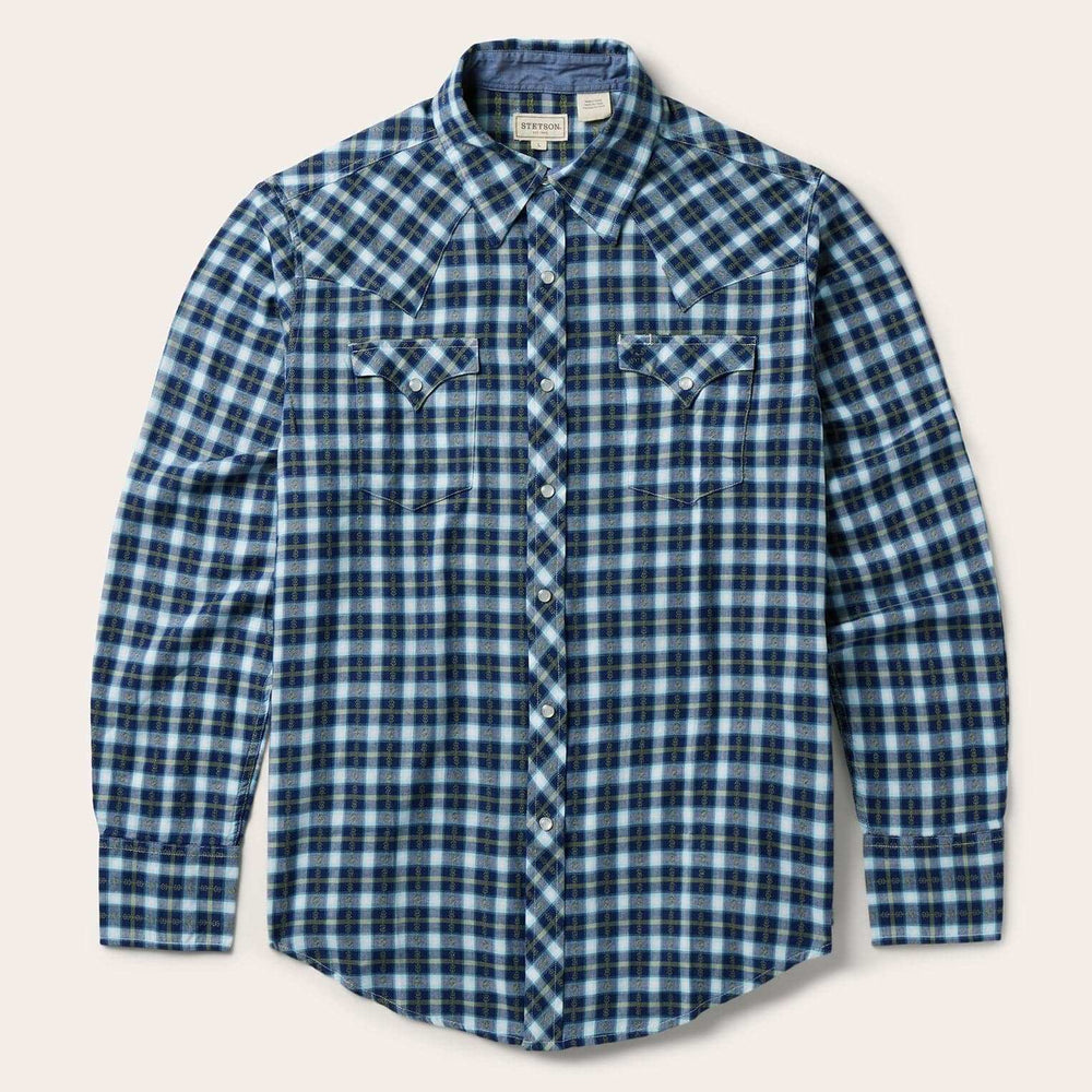 Stetson Plaid Twill Dobby Western Shirt - Stetson - Flyclothing LLC