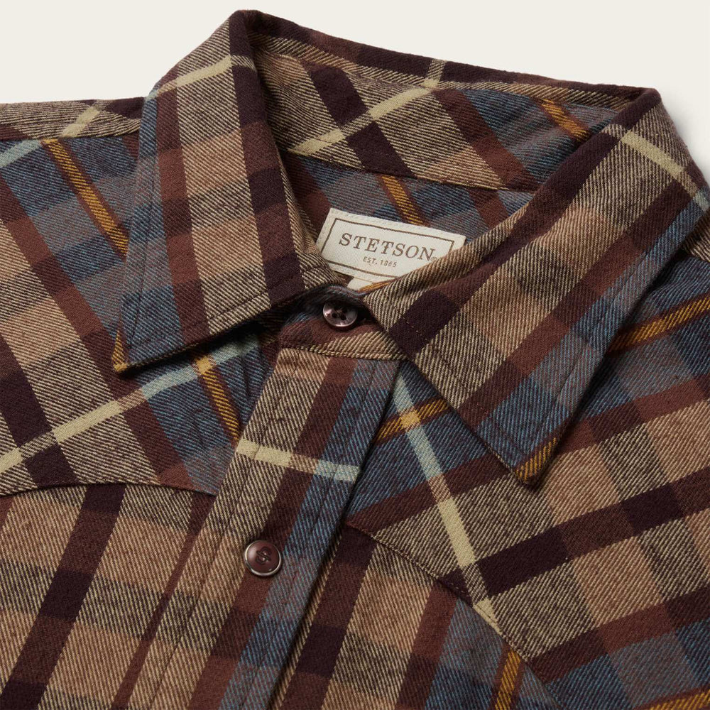 Stetson Brushed Flannel Western Shirt - Stetson - Flyclothing LLC