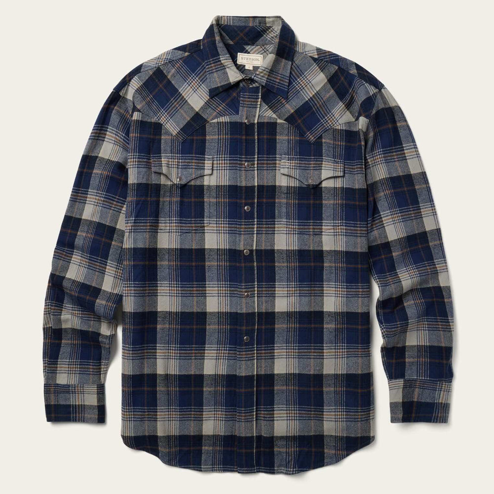 Stetson Brushed Flannel Western Shirt - Stetson - Flyclothing LLC