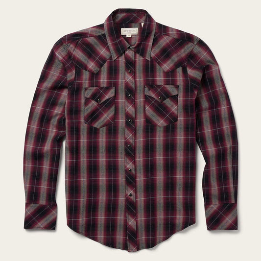 Stetson Red Marl Plaid Western Shirt - Stetson - Flyclothing LLC