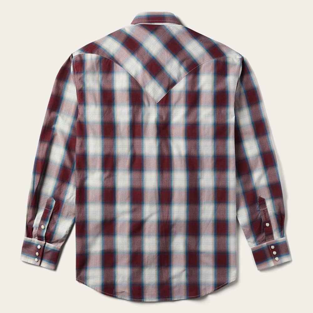 Stetson Wine Plaid Shirt - Stetson - Flyclothing LLC