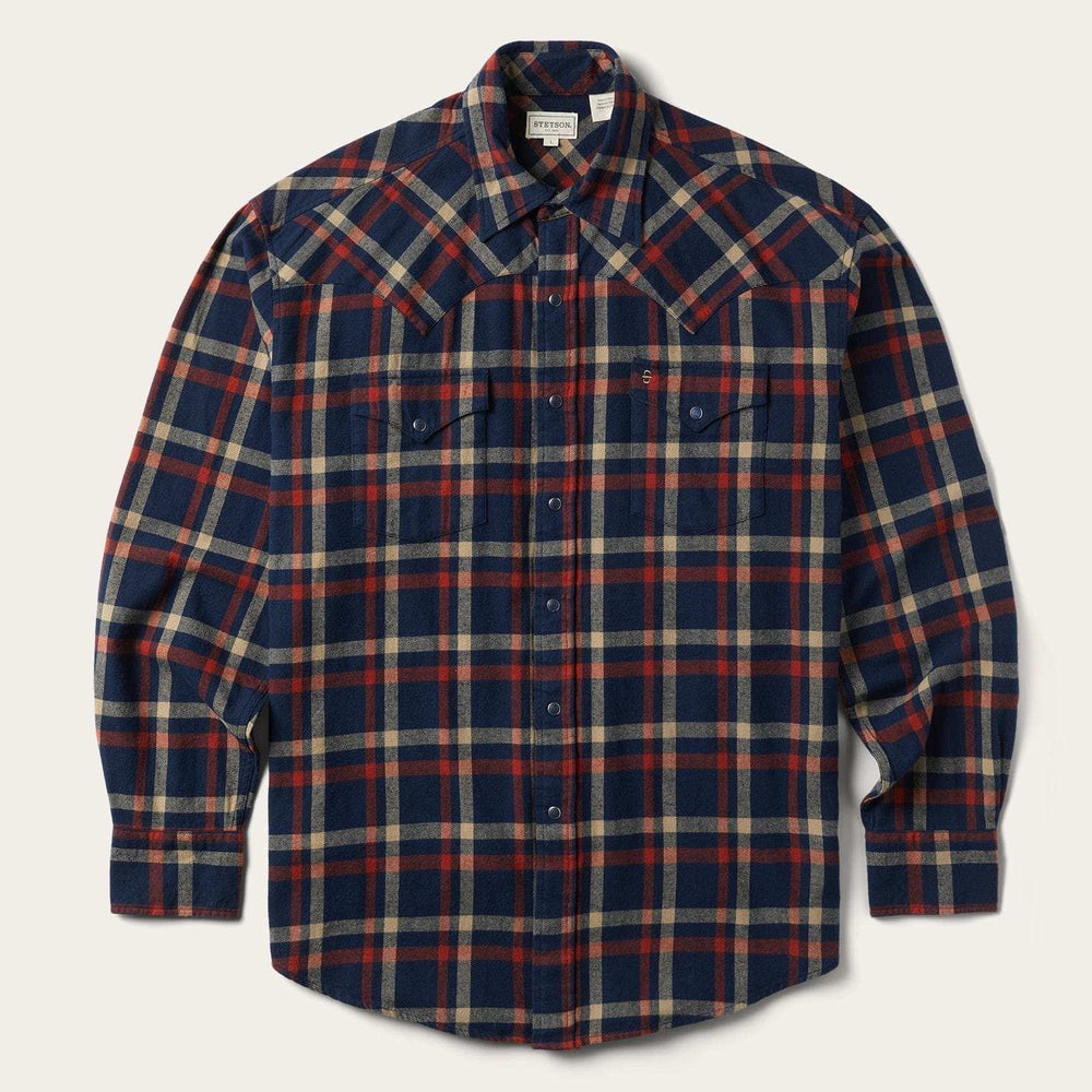 Stetson Brushed Twill Plaid Shirt - Stetson - Flyclothing LLC