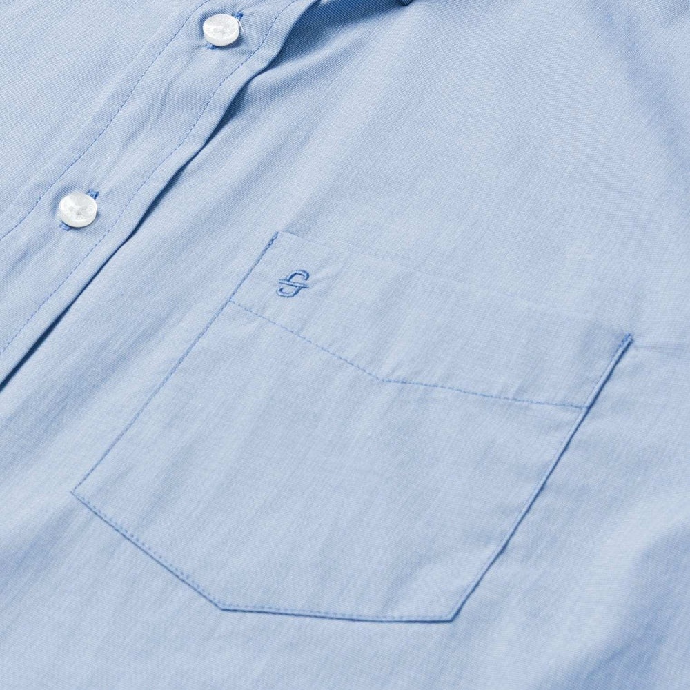Stetson Blue Solid One-Pocket Snap-Front Shirt - Stetson - Flyclothing LLC