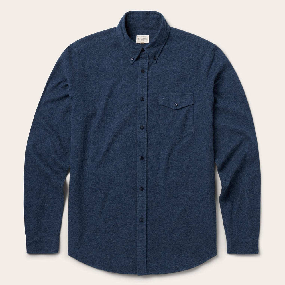 Stetson Heathered Flannel Button-Down Shirt - Stetson - Flyclothing LLC