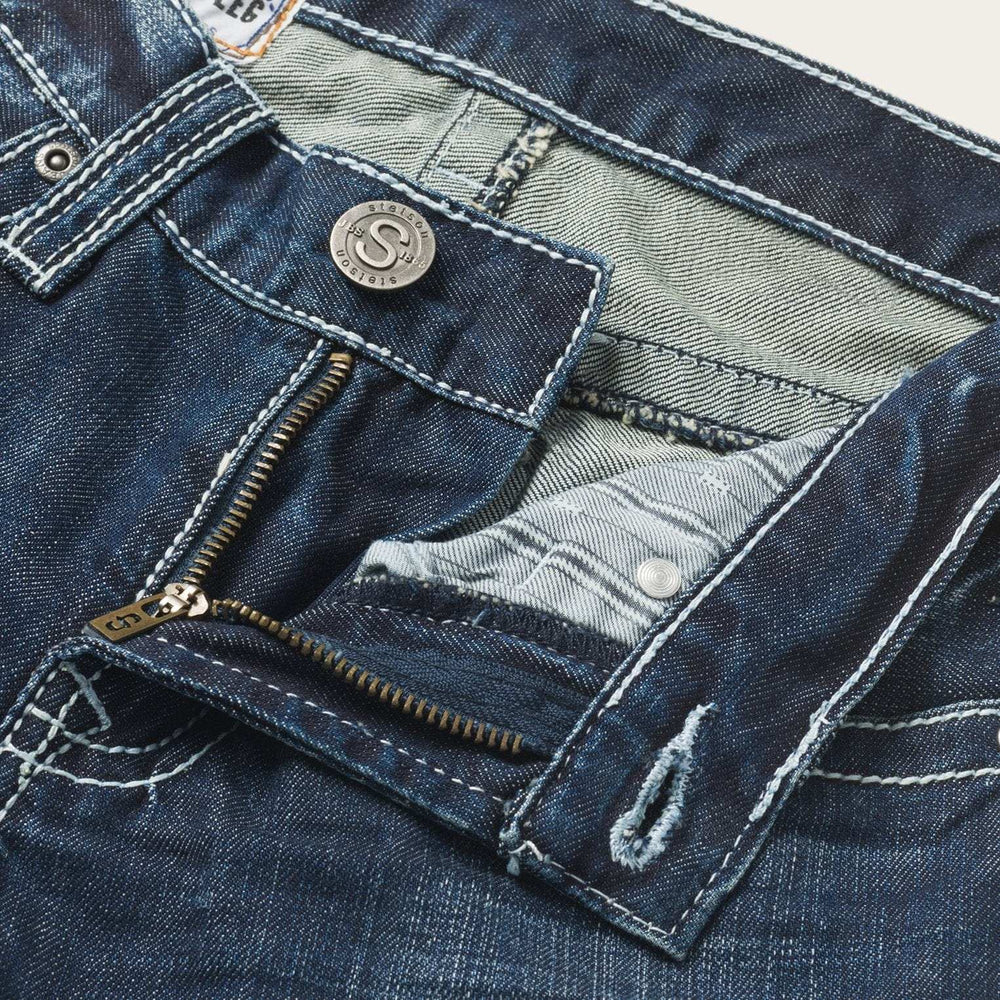 Stetson 1014 Fit Destructed Medium Wash Jeans - Stetson - Flyclothing LLC