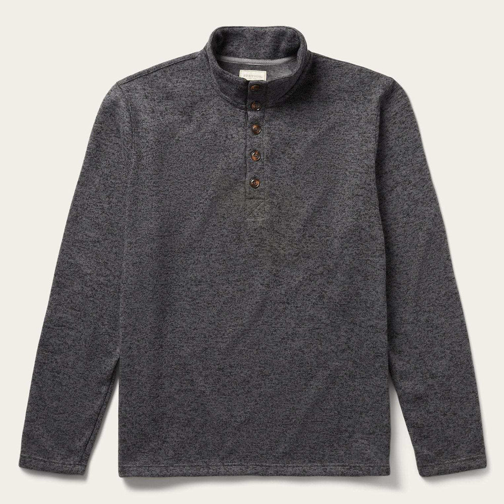 Stetson Button-Front Grey Pullover Knit Sweater - Stetson - Flyclothing LLC