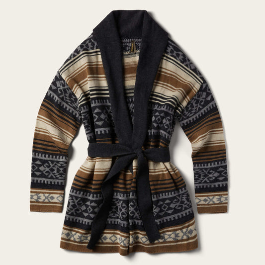 Stetson Brown Serape Belted Cardigan - Stetson - Flyclothing LLC