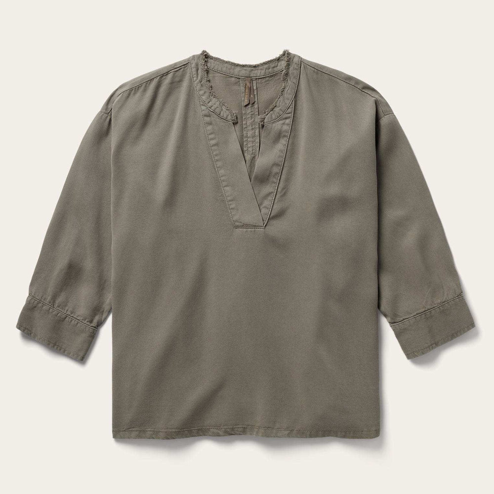 Stetson Olive Twill Peasant Blouse - Stetson - Flyclothing LLC