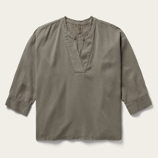 Stetson Olive Twill Peasant Blouse - Stetson - Flyclothing LLC