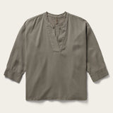 Stetson Olive Twill Peasant Blouse - Stetson - Flyclothing LLC