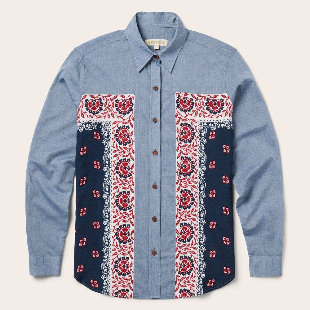Stetson Chambray Bandana Shirt - Stetson - Flyclothing LLC