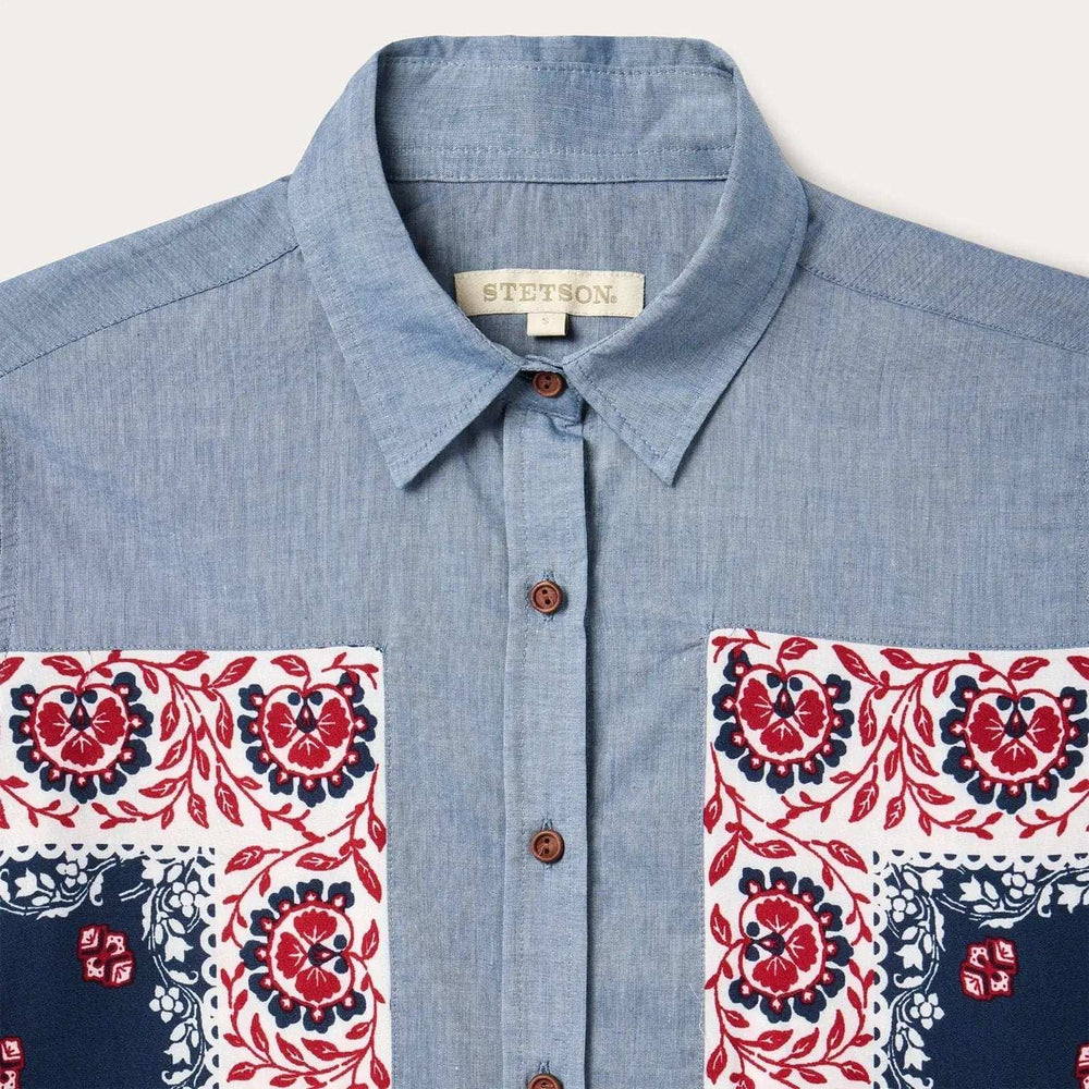 Stetson Chambray Bandana Shirt - Stetson - Flyclothing LLC