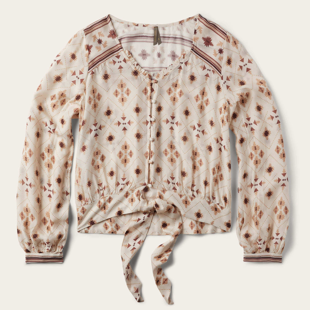 Stetson Gaucho Print Herringbone Blouse - Stetson - Flyclothing LLC