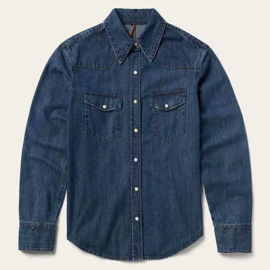 Stetson Dark Denim Snap Western Shirt - Stetson - Flyclothing LLC