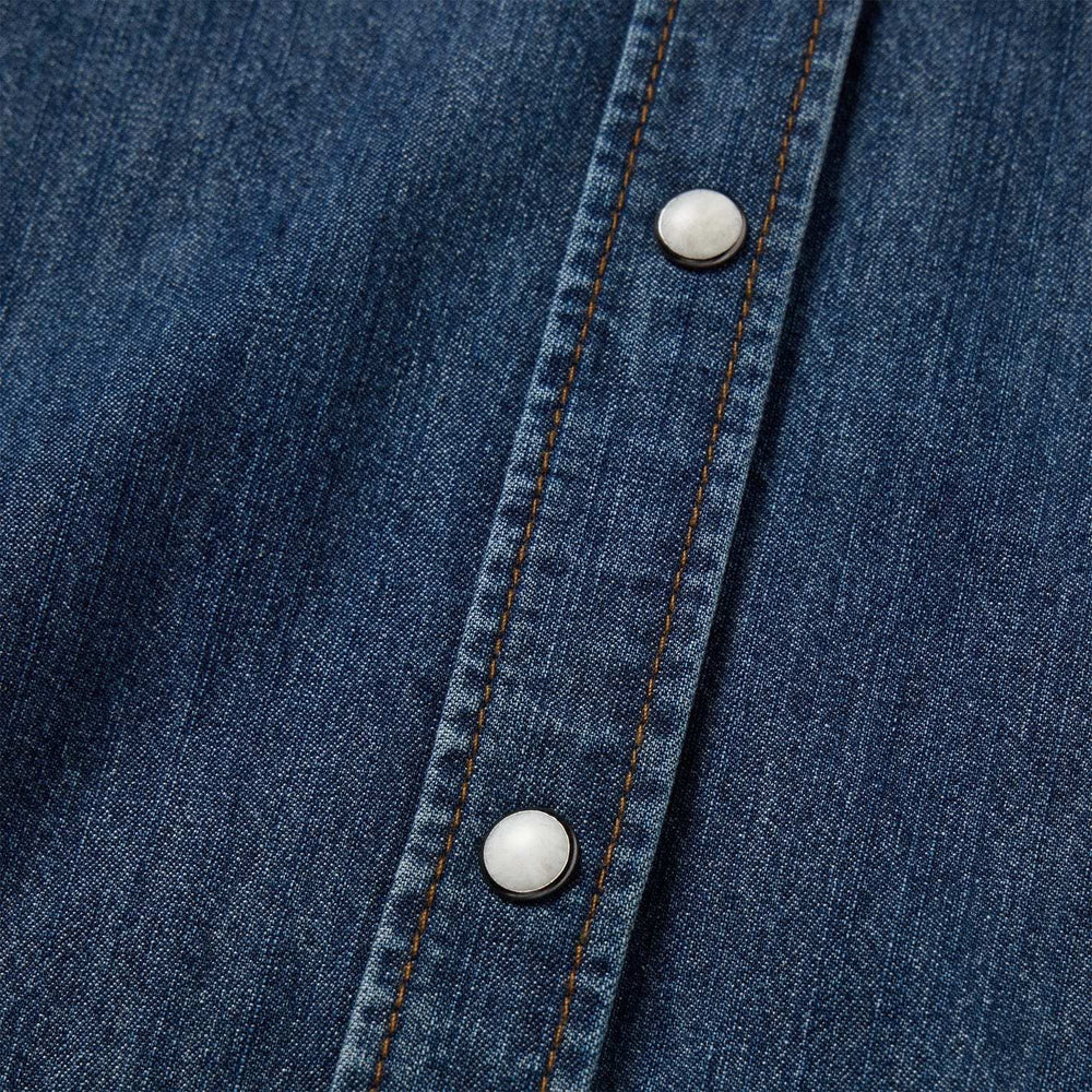 Stetson Dark Denim Snap Western Shirt - Stetson - Flyclothing LLC