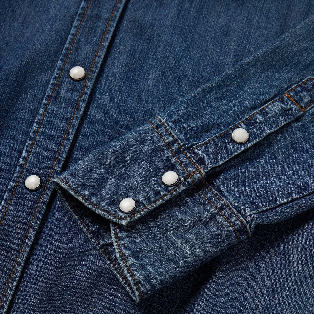 Stetson Dark Denim Snap Western Shirt - Stetson - Flyclothing LLC