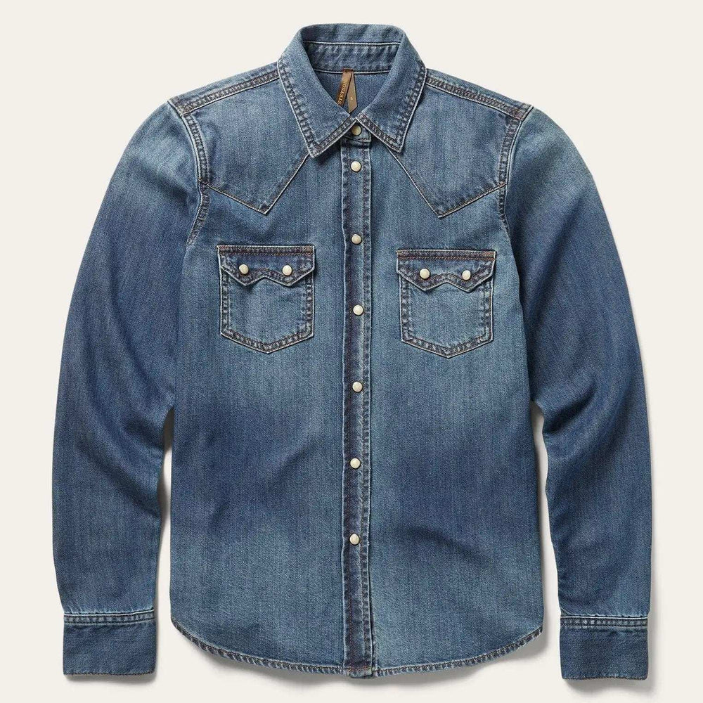 Stetson Distressed Denim Shirt - Stetson - Flyclothing LLC