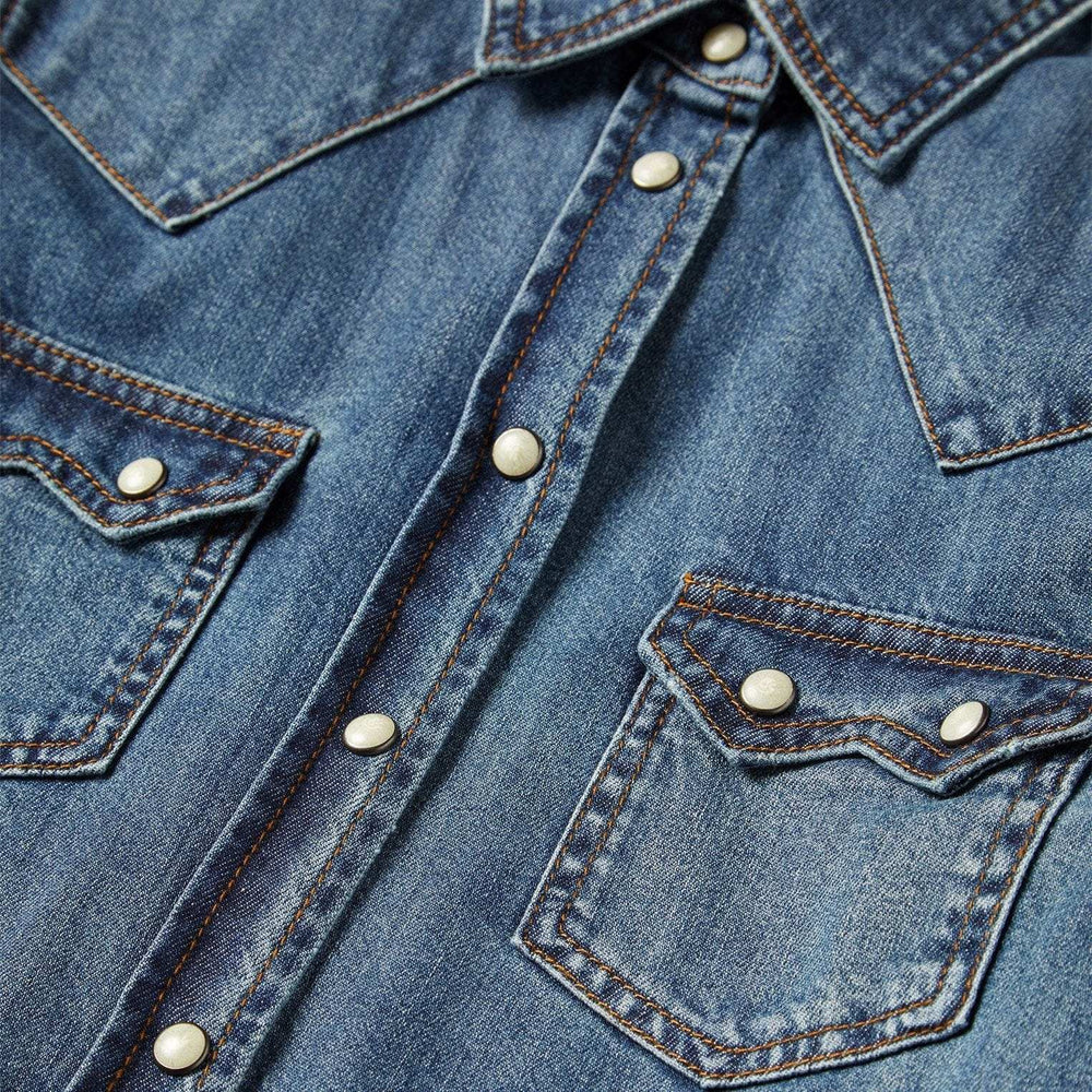 Stetson Distressed Denim Shirt - Stetson - Flyclothing LLC