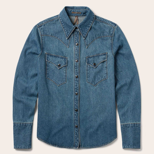 Stetson Chocolate Snap Western Denim Shirt - Stetson - Flyclothing LLC