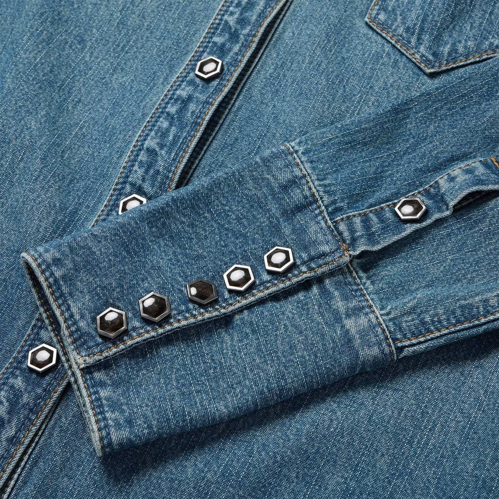 Stetson Chocolate Snap Western Denim Shirt - Stetson - Flyclothing LLC