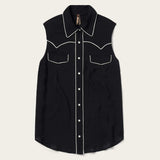 Stetson Black Sleeveless Western Shirt - Stetson - Flyclothing LLC