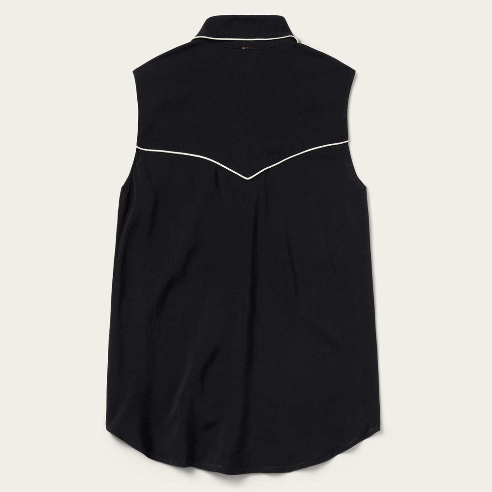Stetson Black Sleeveless Western Shirt - Stetson - Flyclothing LLC