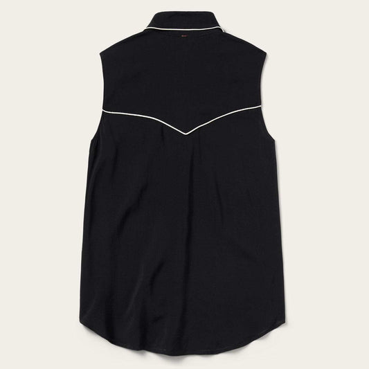 Stetson Black Sleeveless Western Shirt - Stetson - Flyclothing LLC