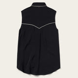Stetson Black Sleeveless Western Shirt - Stetson - Flyclothing LLC