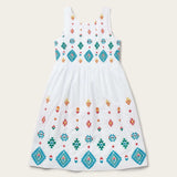 Stetson Bright Schiffli Embroidered White Cotton Lawn Dress - Stetson - Flyclothing LLC