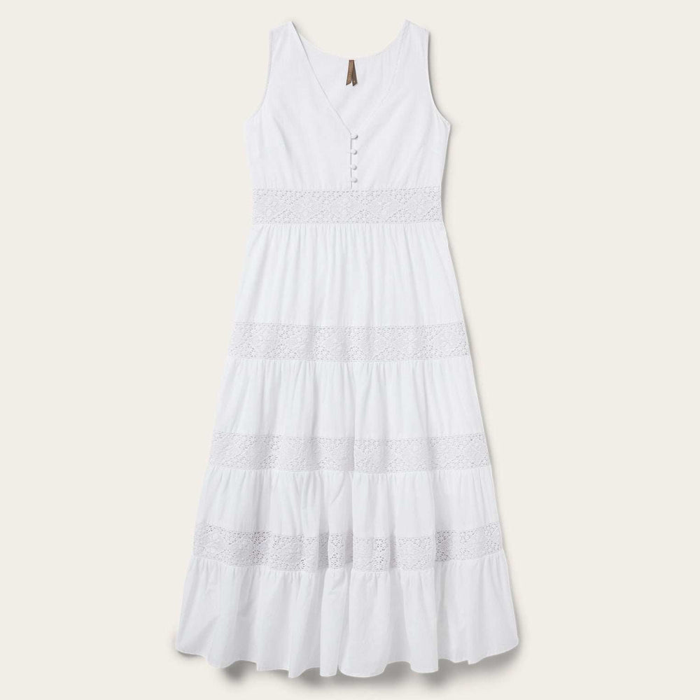 Stetson White Cotton Lawn Sleeveless Dress - Stetson - Flyclothing LLC