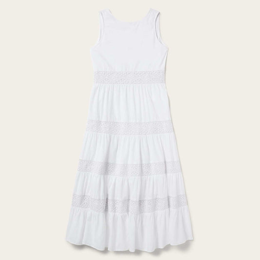 Stetson White Cotton Lawn Sleeveless Dress - Stetson - Flyclothing LLC