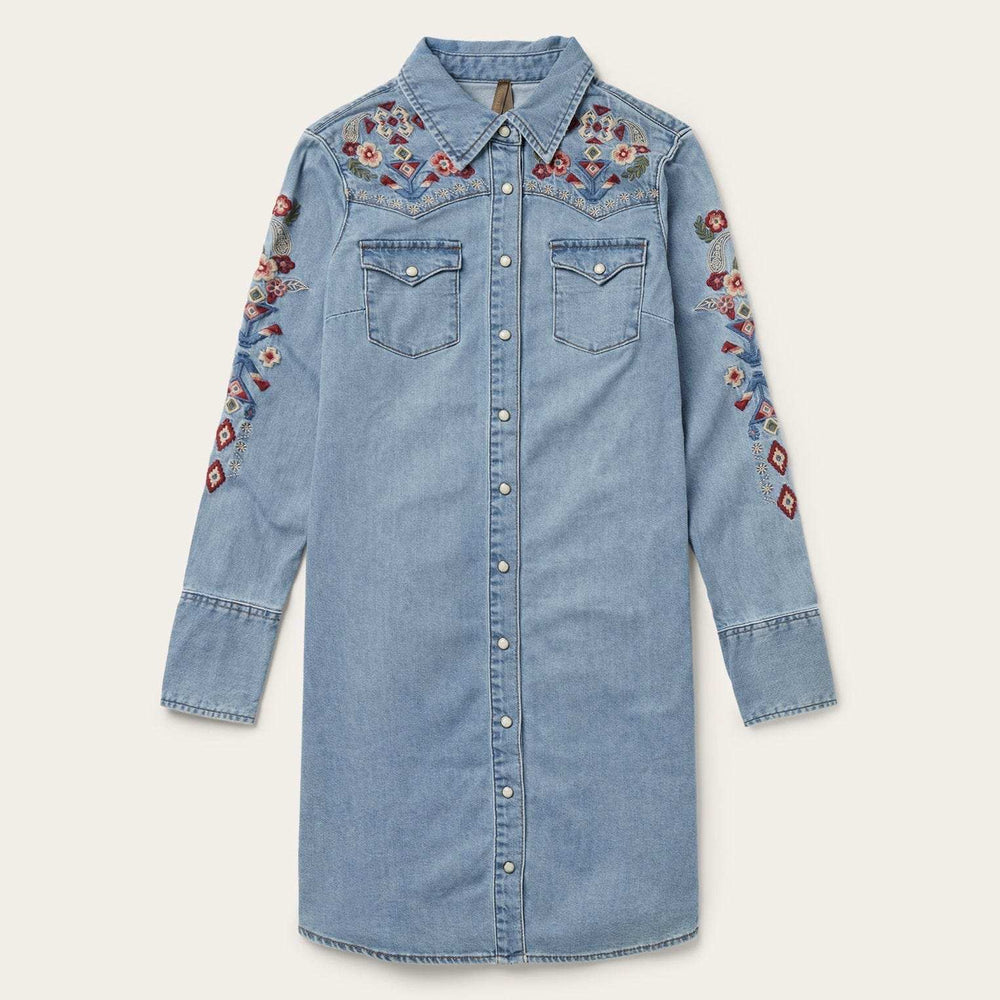 Stetson Embroidered Denim Shirt Dress - Stetson - Flyclothing LLC