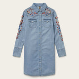 Stetson Embroidered Denim Shirt Dress - Stetson - Flyclothing LLC