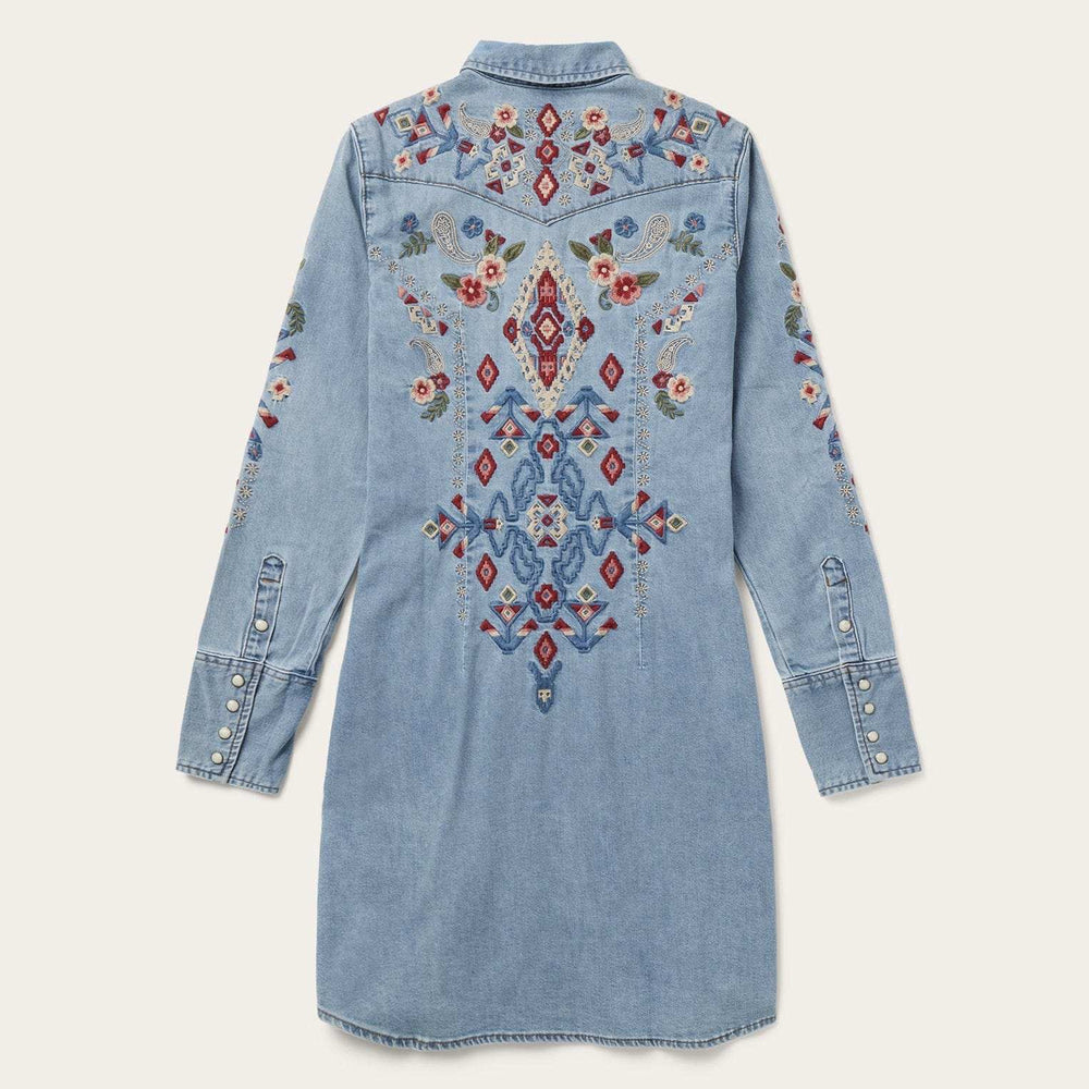 Stetson Embroidered Denim Shirt Dress - Stetson - Flyclothing LLC