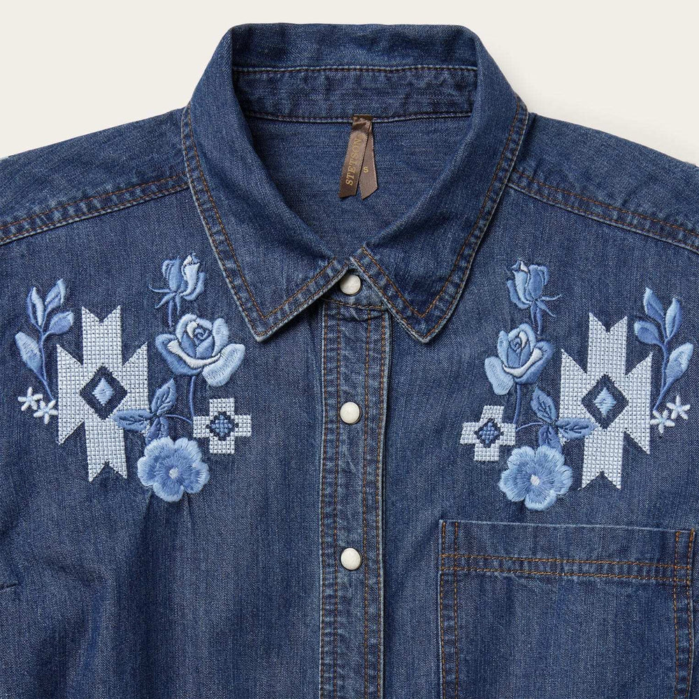 Stetson Dark Blue Denim Shirt Dress - Stetson - Flyclothing LLC