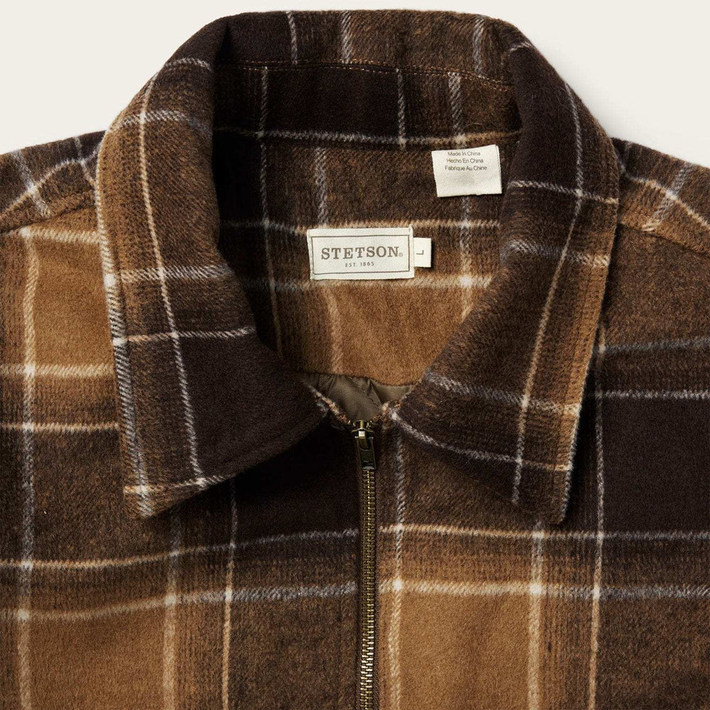Stetson Brown Plaid Western Coat - Stetson - Flyclothing LLC