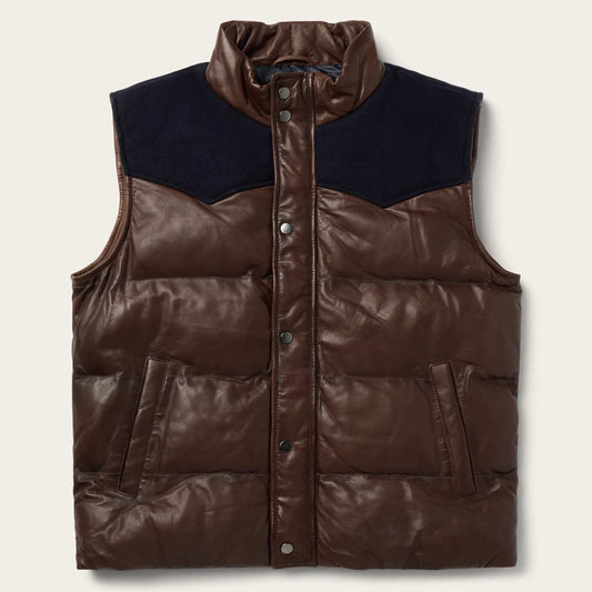 Stetson Quilted Leather Vest - Stetson - Flyclothing LLC