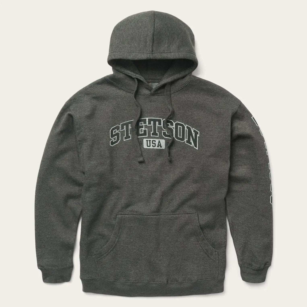 Stetson Charcoal Heather Fleece Hooded Sweatshirt - Stetson - Flyclothing LLC